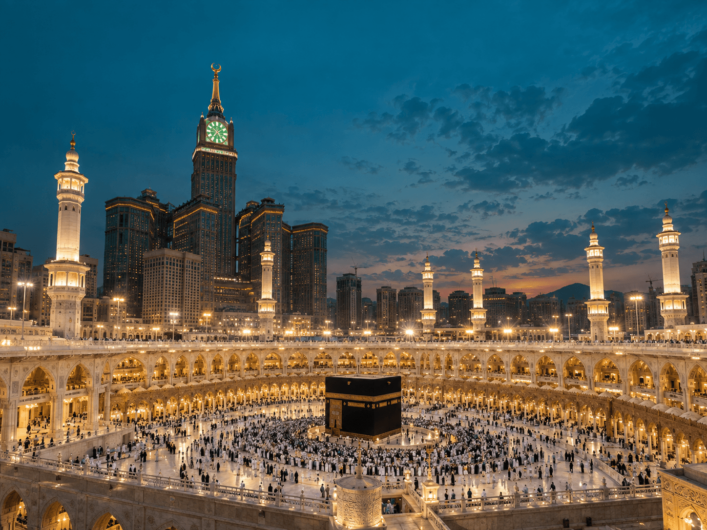 Grand Mosque in Makkah at early evening